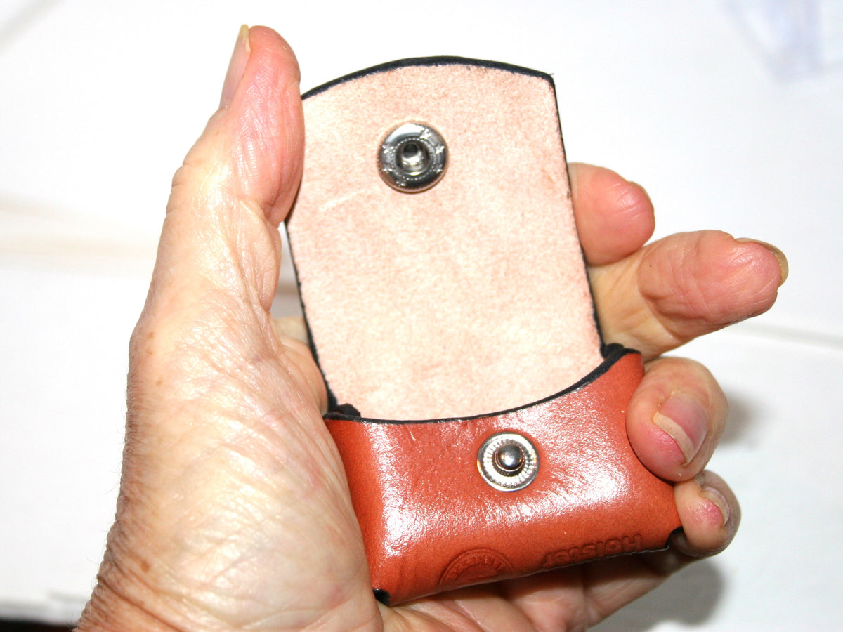 pocket pouch 10mm Ammo holder for 4 x 10mm rds for Bond Arms Derringer, leather pocket carry