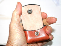 pocket pouch 10mm Ammo holder for 4 x 10mm rds for Bond Arms Derringer, leather pocket carry