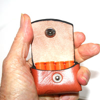 pocket pouch 10mm Ammo holder for 4 x 10mm rds for Bond Arms Derringer, leather pocket carry