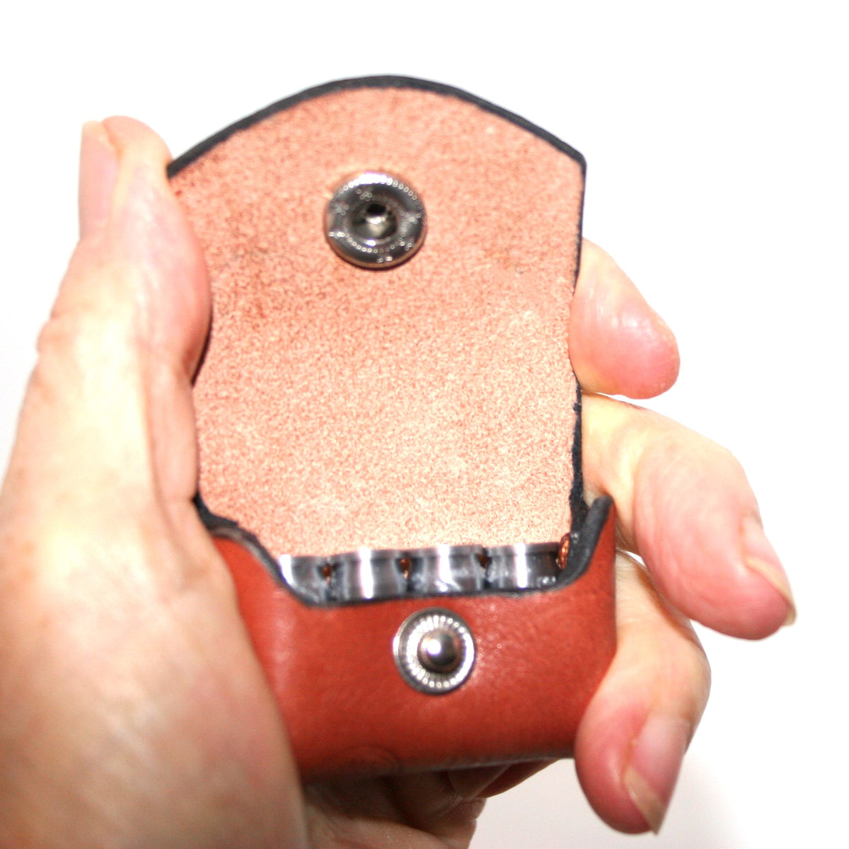 pocket pouch 380 acp Ammo holder leather, for 4 x 380 acp rounds, pocket carry wallet