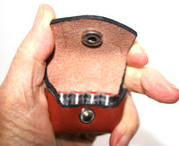 pocket pouch 380 acp Ammo holder leather, for 4 x 380 acp rounds, pocket carry wallet