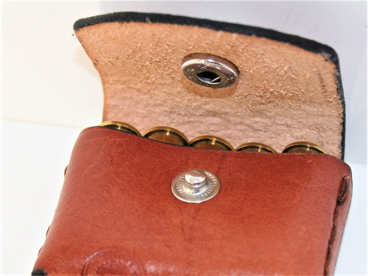 pocket pouch 38 Ammo Holder pocket for 5 rd , for 38 SPL and 357 shells, 5 rd pocket carry
