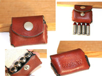 pocket pouch 40 Ammo holder 4rd Bond Arms, leather, for 40 S&W shells, pocket carry wallet