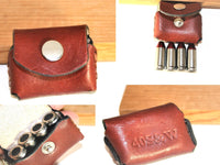 pocket pouch 40 Ammo holder 4rd Bond Arms, leather, for 40 S&W shells, pocket carry wallet