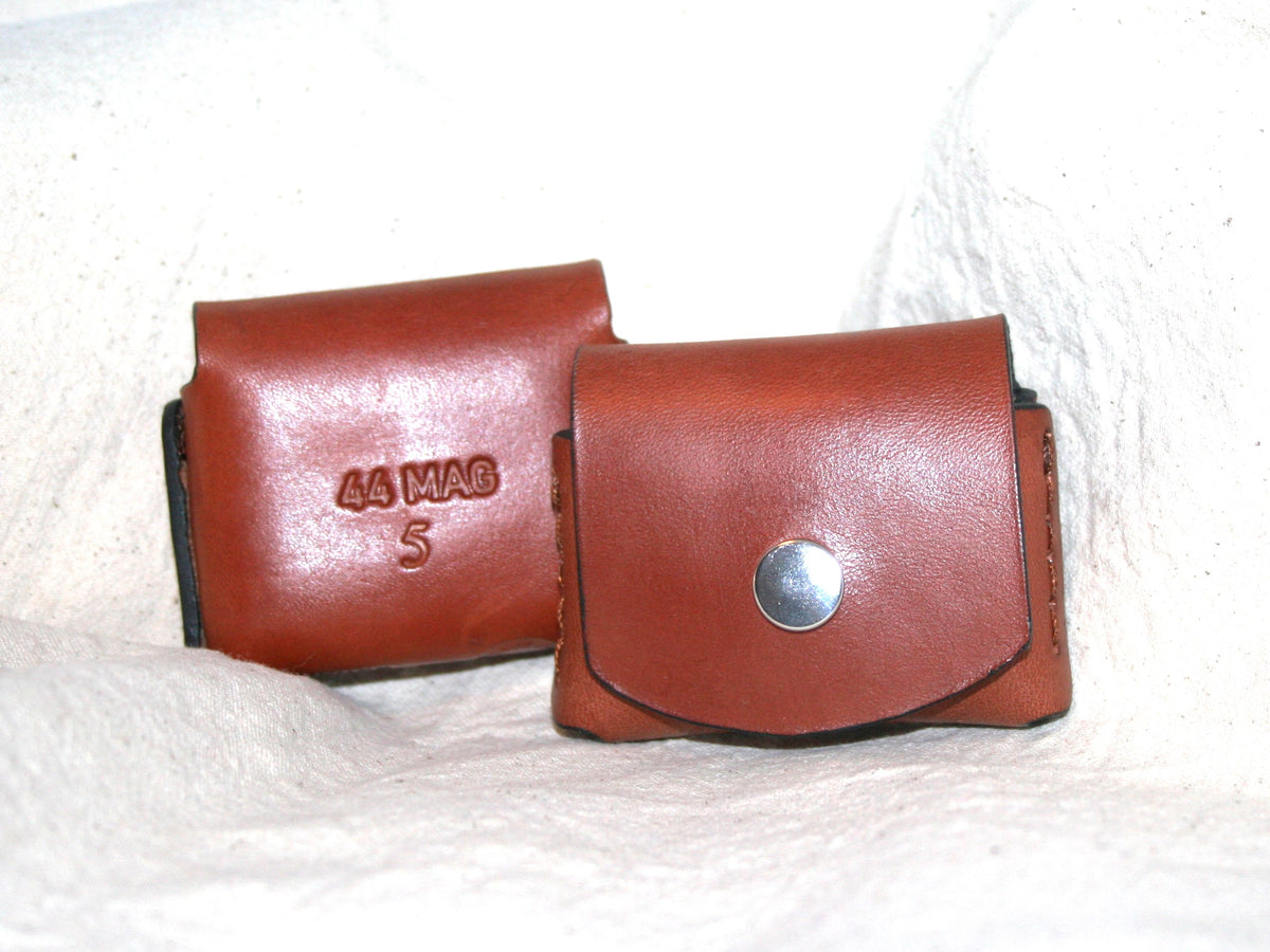 pocket pouch 44 spl  / 44 mag Ammo holder for 5 x 44 rounds leather pocket carry