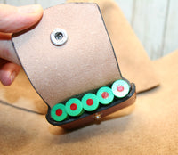 pocket pouch 44 spl  / 44 mag Ammo holder for 5 x 44 rounds leather pocket carry