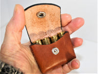 pocket pouch 44 spl / 44 mag Ammo holder leather, for 4 x 44 rounds, pocket carry wallet
