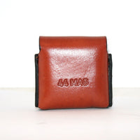 pocket pouch 44 spl / 44 mag Ammo holder leather, for 4 x 44 rounds, pocket carry wallet