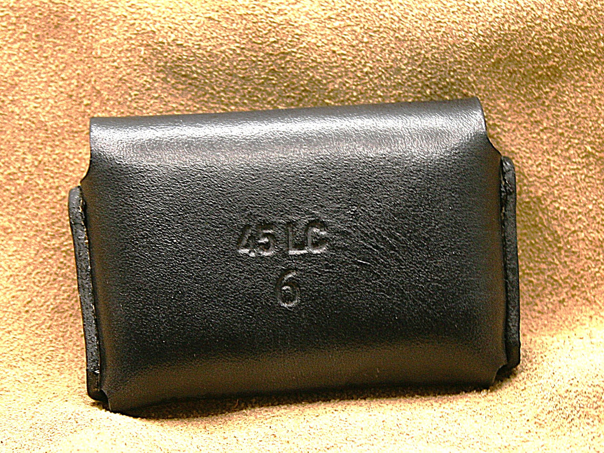 pocket pouch 45 LC pocket carry Ammo holder 6 rounds leather, wallet style