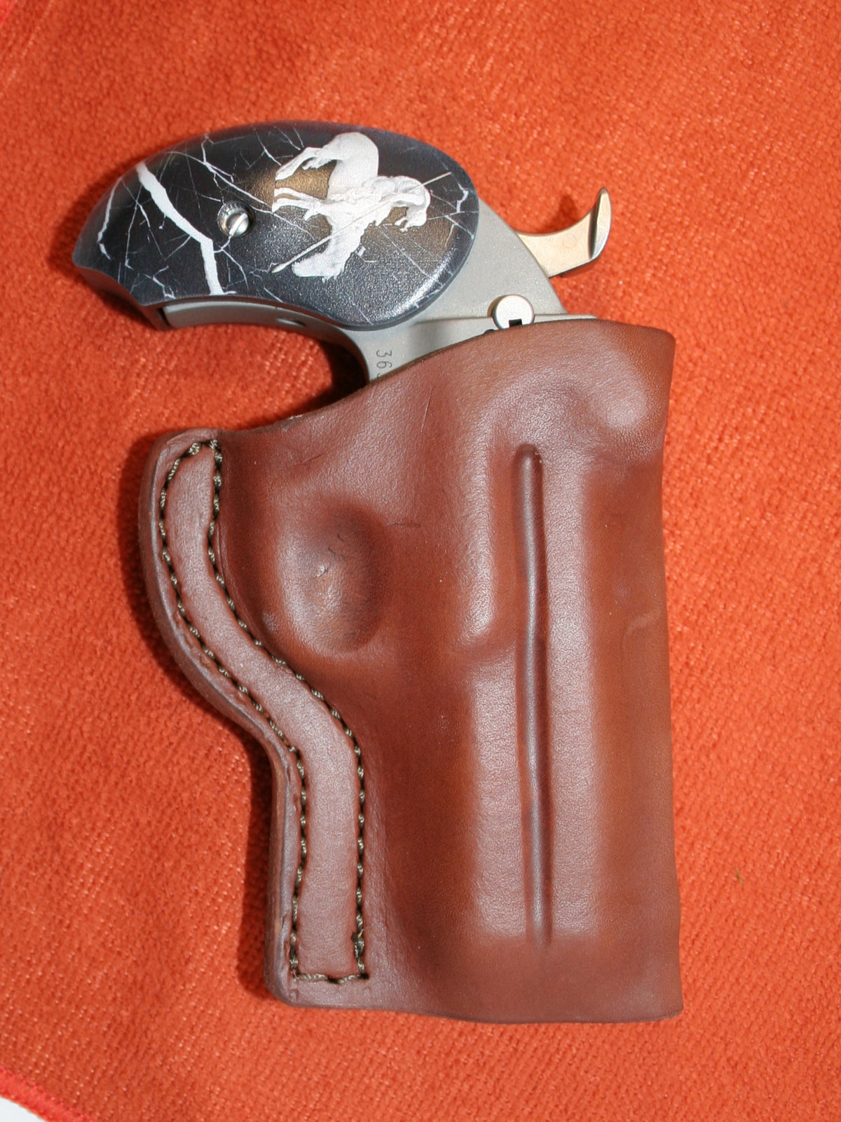 Bond Arms Derringer Holster 4.25 inch Cross Draw Clip On Back Black or Brown USA Made