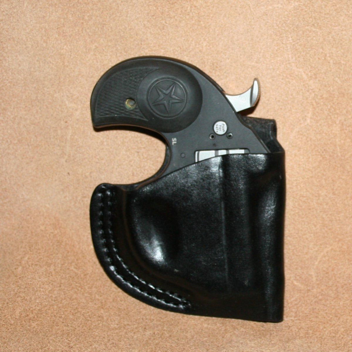 Bond Arms   Holster  Derringer Stinger, Foldback leather belt loop USA Made