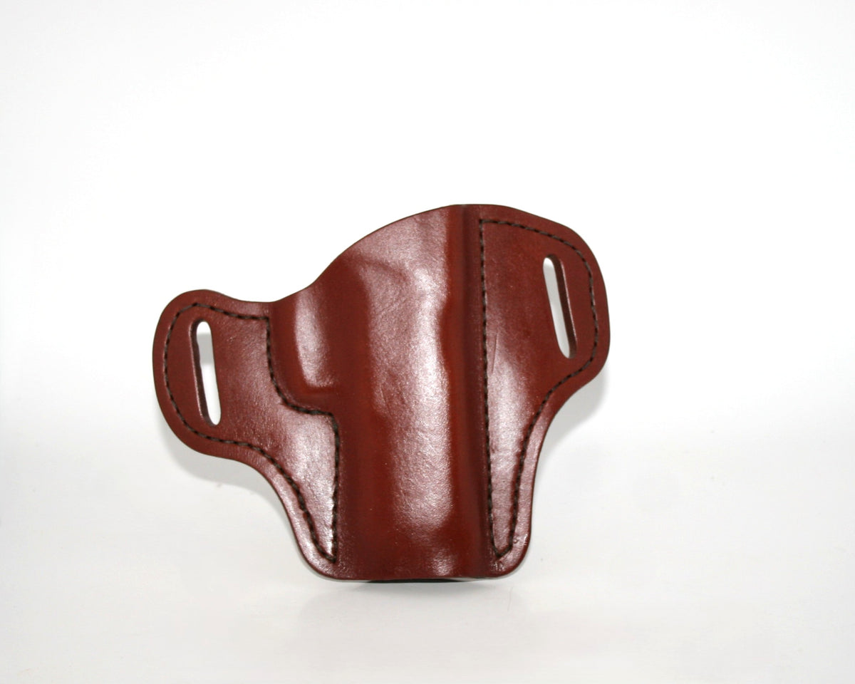 Glock 17 20 21 22 31 37 Full Grain Leather OWB Pancake Belt Holster