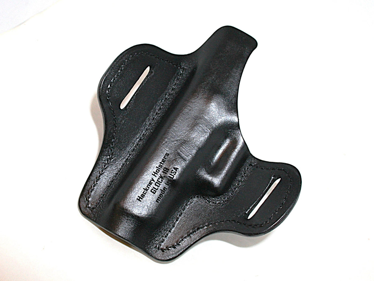 GLOCK 19 OWB  Leather pancake style Belt Holster