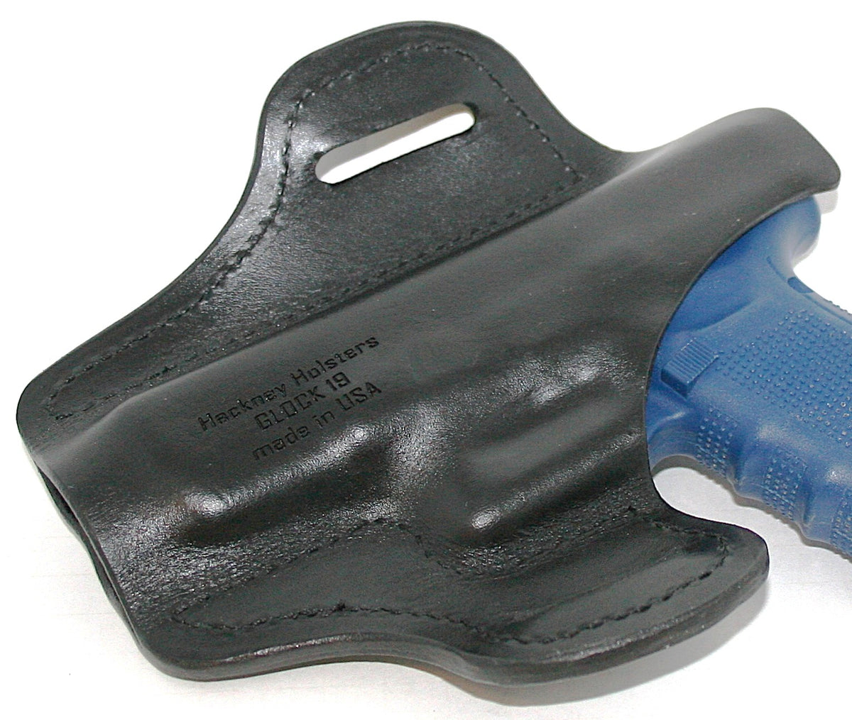 GLOCK 19 OWB  Leather pancake style Belt Holster