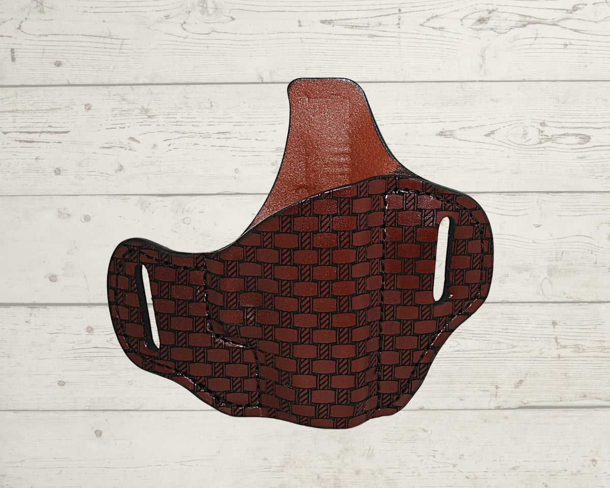 GLOCK 43 & 43X  LEATHER OWB,  PANCAKE HOLSTER