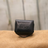pocket pouch 380 acp Ammo holder leather, for 4 x 380 acp rounds, pocket carry wallet