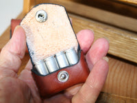 pocket pouch 380 acp Ammo holder leather, for 4 x 380 acp rounds, pocket carry wallet