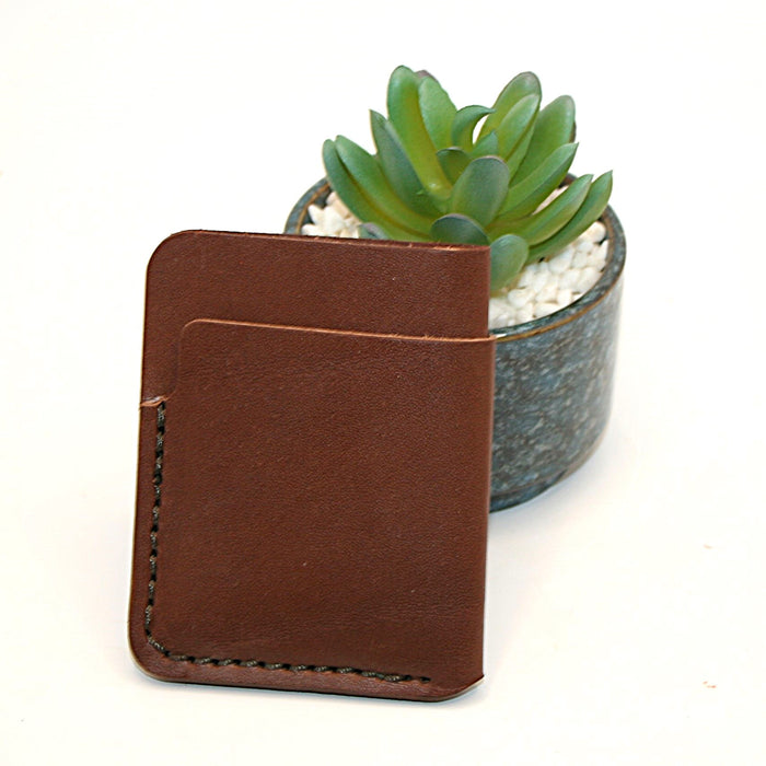 Slim wallet, leather, front pocket minimalist