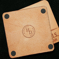 Leather Coaster Set barrel racing 1 (set of 4 with holder)