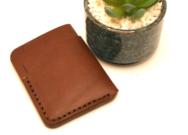 Slim wallet, leather, front pocket minimalist